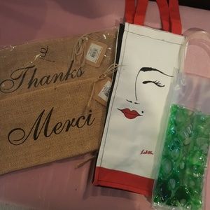 NWT Mud Pie Bundle of four wine gift sacks